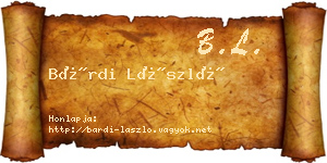 Bárdi László névjegykártya
